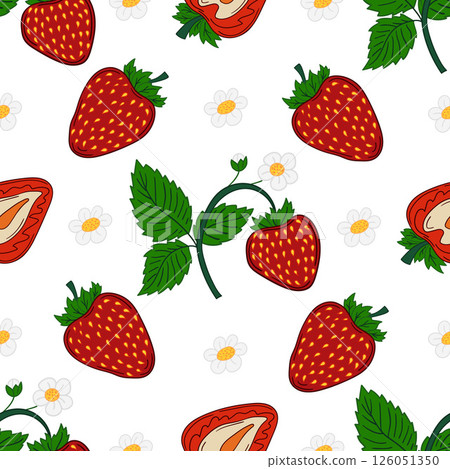 Pattern for textile or kitchen in hand draw style. Seamless pattern Pattern for textile or kitchen in hand draw style. Seamless pattern 126051350