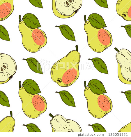 Pattern for textile or kitchen in hand draw style. Seamless pattern 126051351