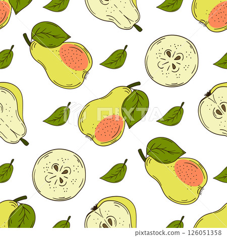 Pattern for textile or kitchen in hand draw style. Seamless pattern Pattern for textile or kitchen in hand draw style. Seamless pattern 126051358