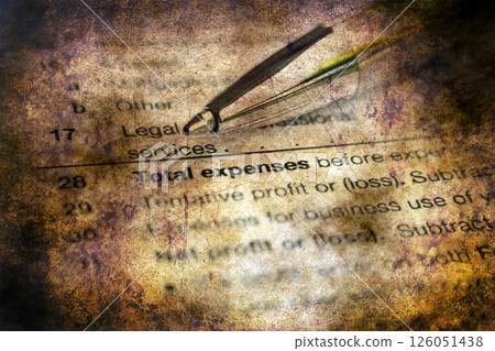 Expenses form grunge concept Expenses form grunge concept 126051438