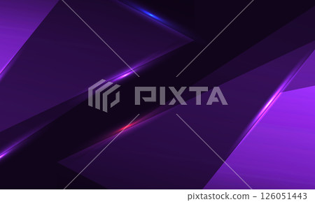 Abstract purple background with geometric dynamic glowing lines. 126051443