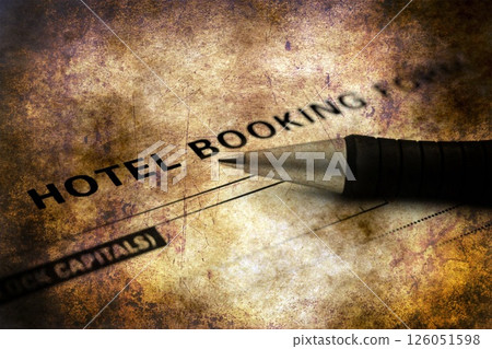 Hotel booking form grunge concept 126051598