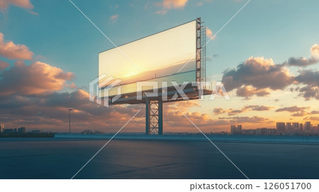 Billboard Construction in the city. An Advertising Mockup 126051700
