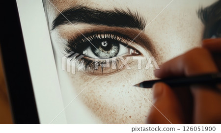 Digital Art Creation On A Tablet 126051900