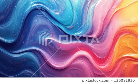 3D Colorful Brush Texture Abstract Background 126051930