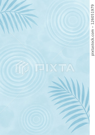 Calm Water Ripples Among Palm Leaves in a Tranquil Setting Calm Water Ripples Among Palm Leaves in a Tranquil Setting 126051979