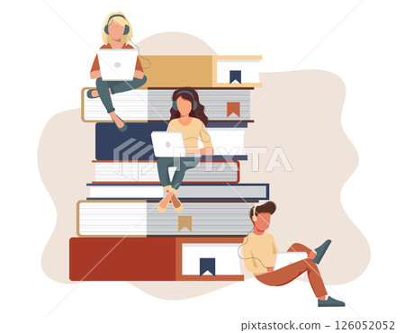 online, education, vector 126052052