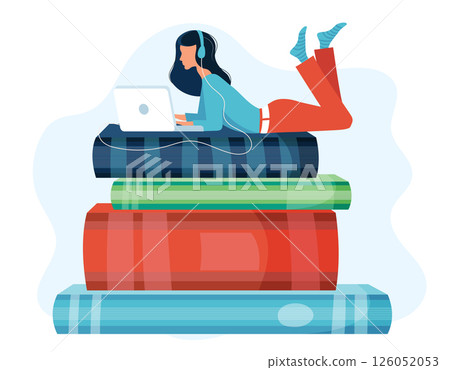 online, education, vector 126052053