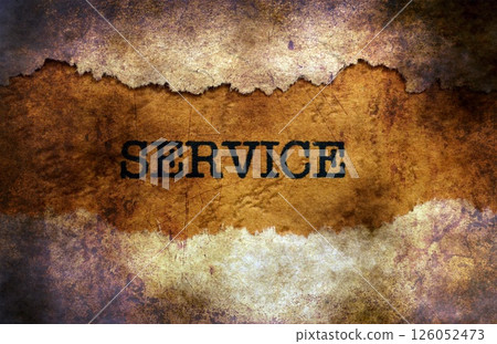 Service text on grunge background 126052473