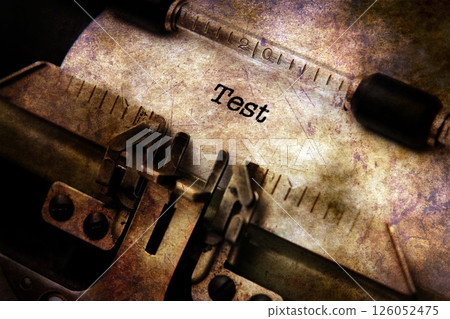 Test on typewriter grunge concept 126052475