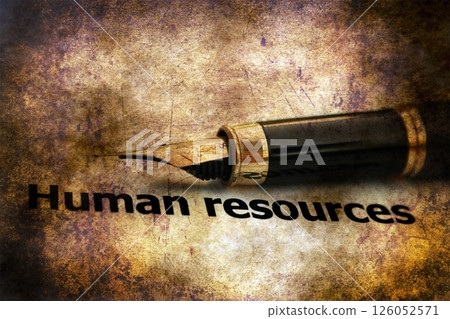 Human resources grunge concept 126052571