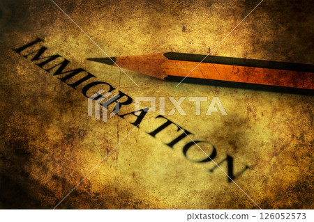 Immigration form grunge concept 126052573