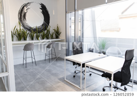 Working space in the modern office with contemporary furniture 126052859