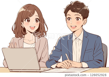 穿著西裝的商務人士開會_圖 3 126052928