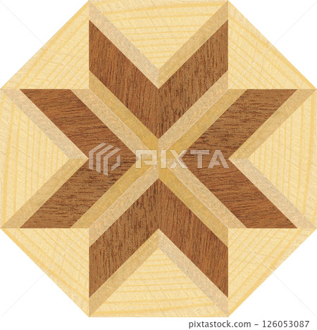 Wooden marquetry frame can be patterns created from the combination of pine wenge and walnut wood, wooden floor, parquet, cutting board Wooden marquetry frame can be patterns created from the combination of pine wenge and walnut wood, wooden floor, parquet, cutting board 126053087