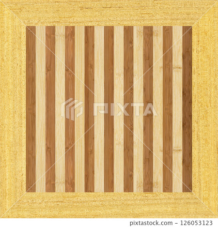 Wooden marquetry frame can be patterns created from the combination of pine wenge and walnut wood, wooden floor, parquet, cutting board Wooden marquetry frame can be patterns created from the combination of pine wenge and walnut wood, wooden floor, parquet, cutting board 126053123