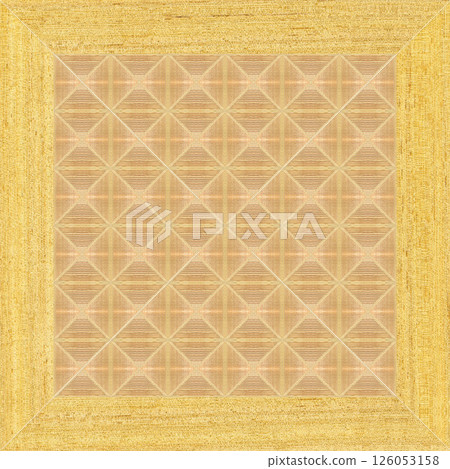 Wooden marquetry frame can be patterns created from the combination of pine wenge and walnut wood, wooden floor, parquet, cutting board 126053158