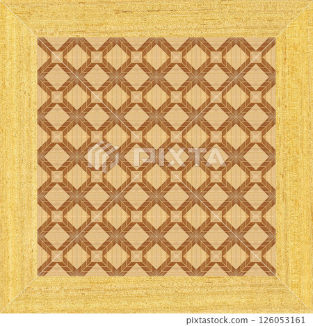 Wooden marquetry frame can be patterns created from the combination of pine wenge and walnut wood, wooden floor, parquet, cutting board 126053161