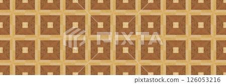 Wooden marquetry frame can be patterns created from the combination of pine wenge and walnut wood, wooden floor, parquet, cutting board 126053216