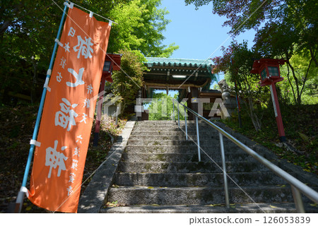 Matsugasaki Daikokuten: Stone steps and mountain gate of the approach to Matsugasaki, Sakyo Ward, Kyoto City Matsugasaki Daikokuten: Stone steps and mountain gate of the approach to Matsugasaki, Sakyo Ward, Kyoto City 126053839