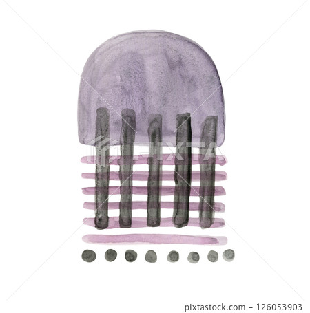 Abstract pale purple and gray watercolor painting background with geometric shapes and lines. Contemporary illustration with violet, grey elements for social media design, greeting cards, poster Abstract pale purple and gray watercolor painting background with geometric shapes and lines. Contemporary illustration with violet, grey elements for social media design, greeting cards, poster 126053903