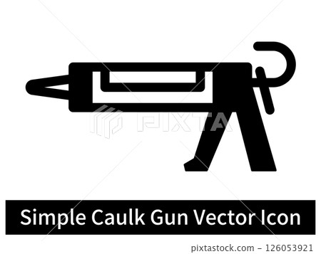 Simple waterproof construction icon Caulking gun 126053921