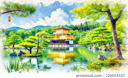 金閣寺：嫩葉新綠 126054107