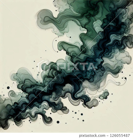 An abstract pattern resembling swirling watercolor waves, it is bright, vibrant and hidden. 126055487