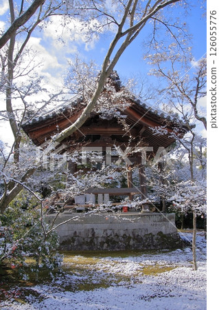 京都清晨的金閣寺被白雪覆蓋 京都清晨的金閣寺被白雪覆蓋 126055776