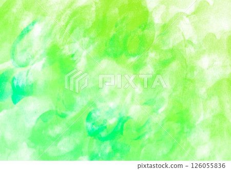 Hand-drawn crayon and watercolor background in green Hand-drawn crayon and watercolor background in green 126055836