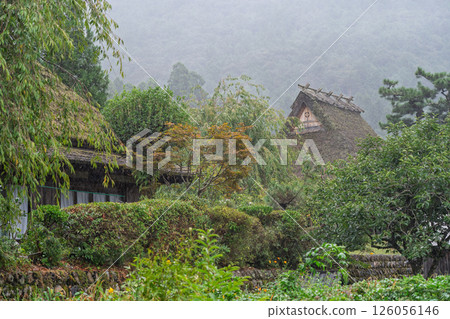 Autumn scenery photographed at Thatched Roof Village in Miyama-cho, Nantan City, Kyoto Prefecture 126056146
