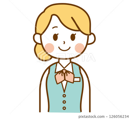微笑的女接待員的插圖 微笑的女接待員的插圖 126056234