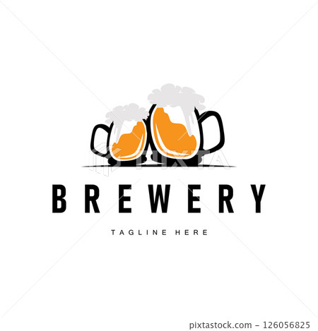 vintage brewery logo design concept, whiskey drink with simple minimalist concept, symbol template for product brand, restaurant, bar, cafe vintage brewery logo design concept, whiskey drink with simple minimalist concept, symbol template for product brand, restaurant, bar, cafe 126056825