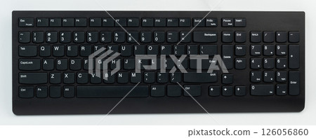 Wireless keyboard with sleek design and functional keys for efficient typing 126056860
