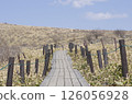 wooden path that goes on forever 126056928