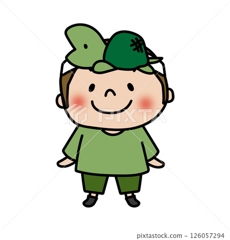 一個男孩在派對上戴著烏龜面具 一個男孩在派對上戴著烏龜面具 126057294