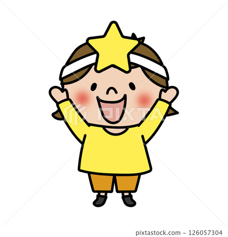 一個在派對上戴著星星面具的女孩 一個在派對上戴著星星面具的女孩 126057304