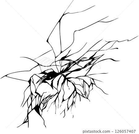 Cracked texture illustration material 126057407