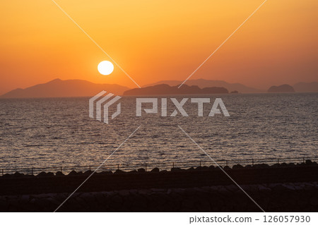 Sunset over the sea Sunset over the sea 126057930