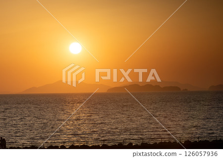 Sunset over the sea 126057936