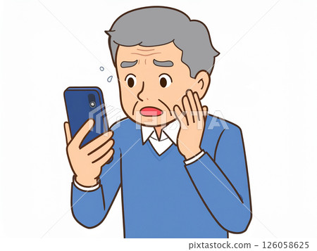 Elderly people, smartphones, problems 126058625