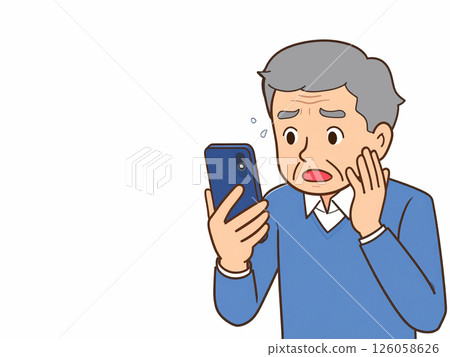 Elderly people, smartphones, problems 126058626