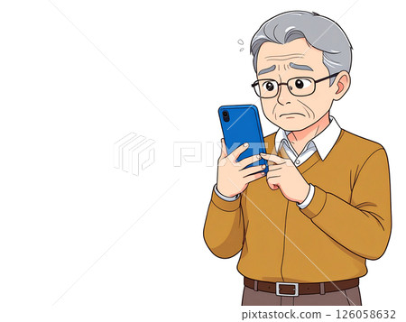 老年人、智慧型手機、問題 老年人、智慧型手機、問題 126058632