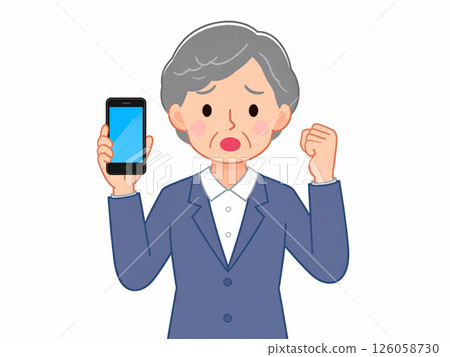 Elderly people, smartphones, problems 126058730