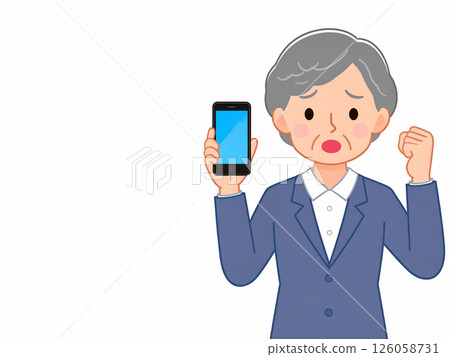 Elderly people, smartphones, problems 126058731
