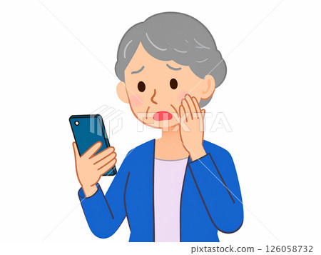 Elderly people, smartphones, problems 126058732