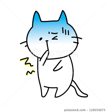 白貓嘔吐和腹瀉 126058873