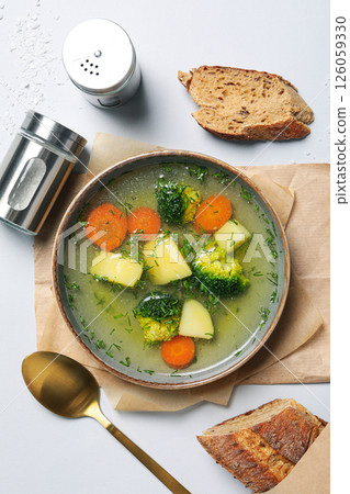 Vegetable soup, healthy nutrition and healthy lifestyle Vegetable soup, healthy nutrition and healthy lifestyle 126059330