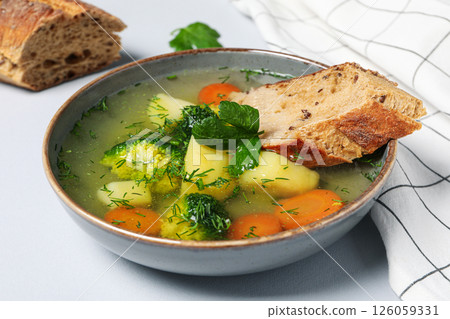 Vegetable soup, healthy nutrition and healthy lifestyle Vegetable soup, healthy nutrition and healthy lifestyle 126059331