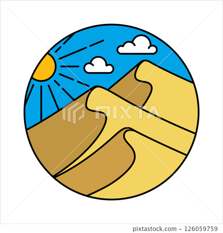 natural scenery in the frame illustration natural scenery in the frame illustration 126059759